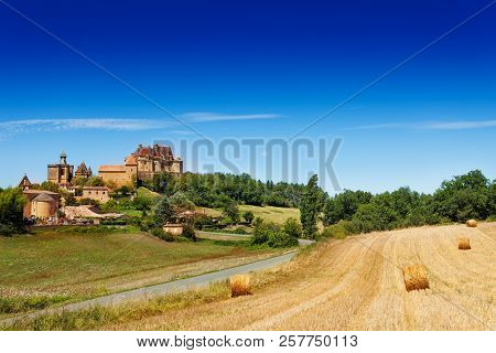 Countryside Summer Landscape Of Biron In France