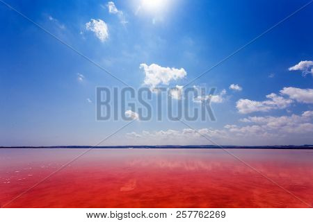 The Salty Shore Of The Laguna Salada De Torrevieja.spain.