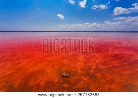 The Salty Shore Of The Laguna Salada De Torrevieja.spain.