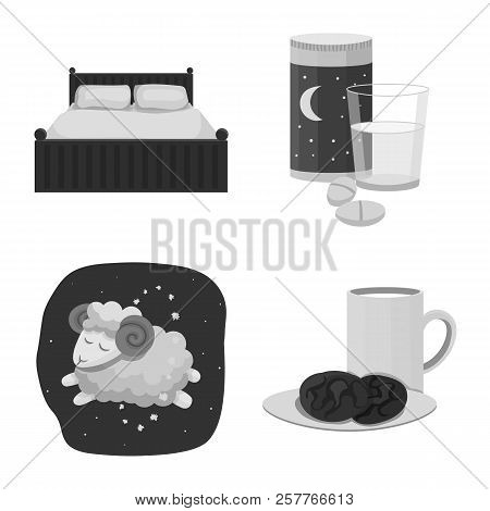 Vector Illustration Of Dreams And Night Icon. Set Of Dreams And Bedroom Stock Vector Illustration.