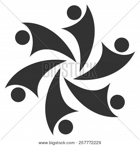 Vector Collaboration Illustration. An Isolated Illustration On A White Background.