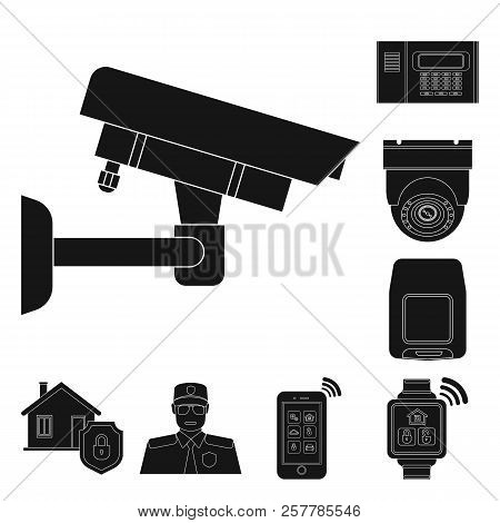 Vector Illustration Of Office And House Sign. Collection Of Office And System Stock Symbol For Web.