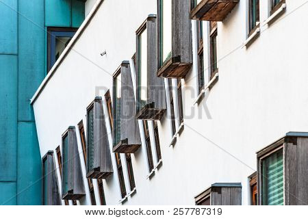 Facade With Modern Architecture And Abstract Lines