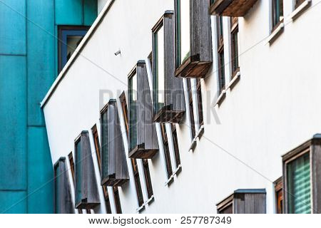 Facade With Modern Architecture And Abstract Lines