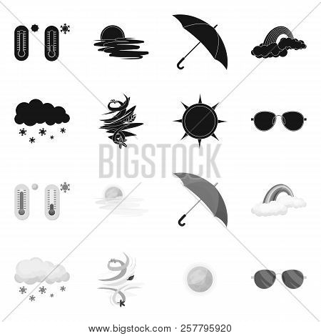 Vector Illustration Of Weather And Weather Symbol. Set Of Weather And Application Stock Vector Illus