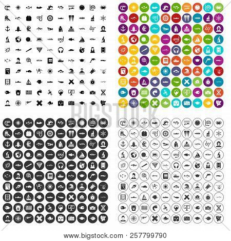 100 Oceanologist Icons Set In 4 Variant For Any Web Design Isolated On White