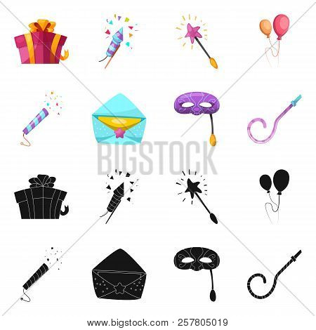 Vector Design Of Party And Birthday Symbol. Collection Of Party And Celebration Vector Icon For Stoc