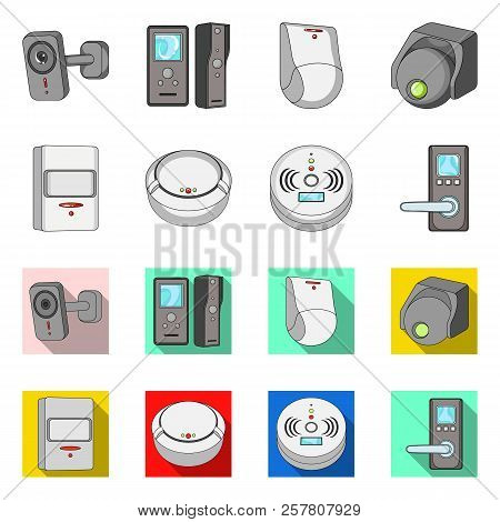 Vector Design Of Cctv And Camera Logo. Set Of Cctv And System Stock Vector Illustration.