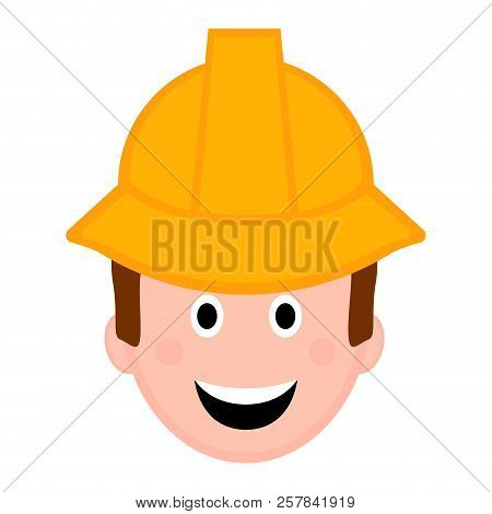Isolated Male Engineer Avatar. Vector Illustration Design