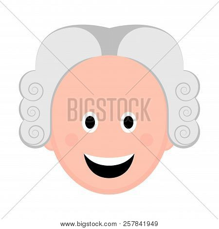 Isolated Male Judge Avatar. Vector Illustration Design