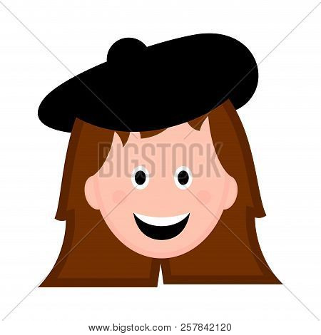 Isolated Female Artist Avatar. Vector Illustration Design