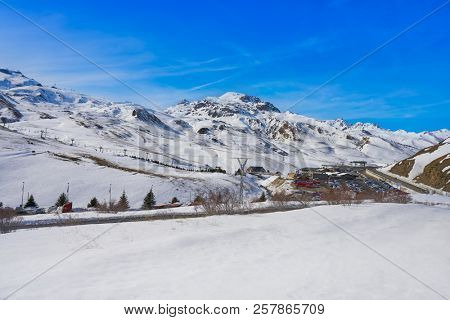 Formigal ski area in Huesca Pyrenees of Spain