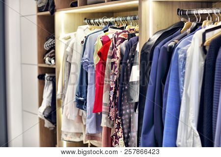 Moder walk-in closet at home