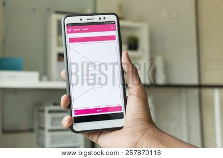 Negeri Sembilan,malaysia - August 29, 2018: Health Tracker Application On Smartphone. It Is To Keep