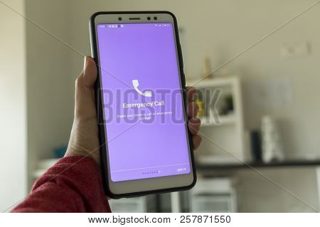 Negeri Sembilan,malaysia - August 29, 2018: Healthcare Application On Smartphone. This Application E