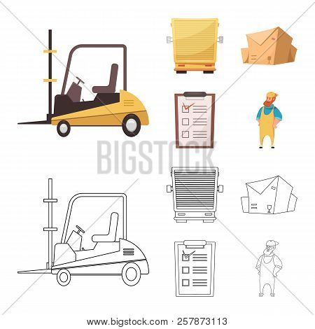 Vector Design Of Goods And Cargo Icon. Set Of Goods And Warehouse Stock Vector Illustration.