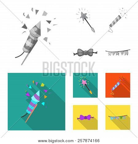 Vector Illustration Of Party And Birthday Icon. Set Of Party And Celebration Stock Symbol For Web.