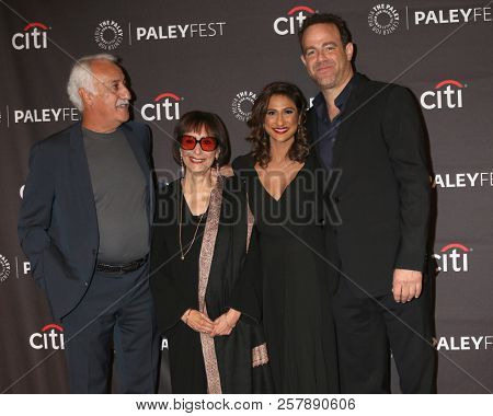 LOS ANGELES - SEP 10:  Brian George, Madhur Jaffrey, Sarayu Blue, Paul Adelstein at the 2018 PaleyFest Fall TV Previews - NBC at the Paley Center for Media on September 10, 2018 in Beverly Hills, CA