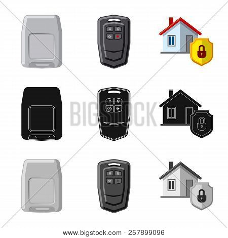 Vector Illustration Of Office And House Logo. Set Of Office And System Stock Symbol For Web.