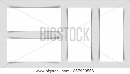 Mok-up Of Narrow Horizontal And Horizontal Flyers