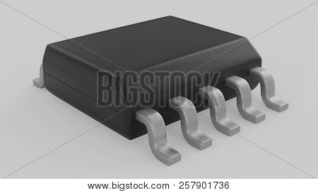 Electrionic Circuit Chip Package Ssop 3d Illustration
