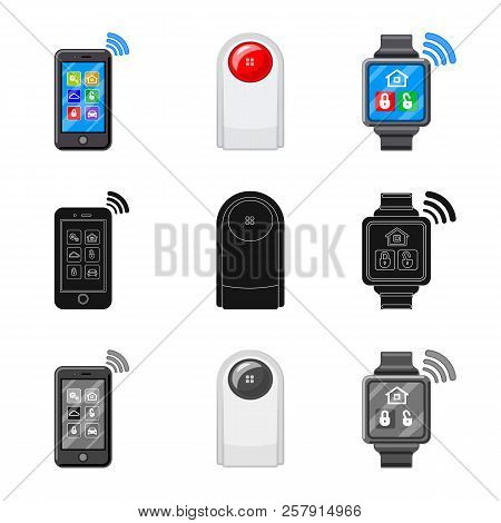 Vector Illustration Of Office And House Logo. Set Of Office And System Stock Symbol For Web.