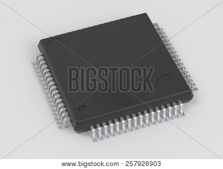 Electrionic Circuit Chip Package Lqfp 3d Illustration