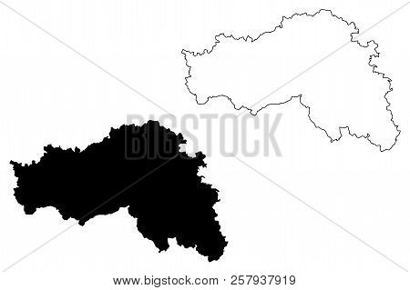 Belgorod Oblast (russia, Subjects Of The Russian Federation, Oblasts Of Russia) Map Vector Illustrat