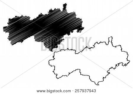 Mari El (russia, Subjects Of The Russian Federation, Republics Of Russia) Map Vector Illustration, S