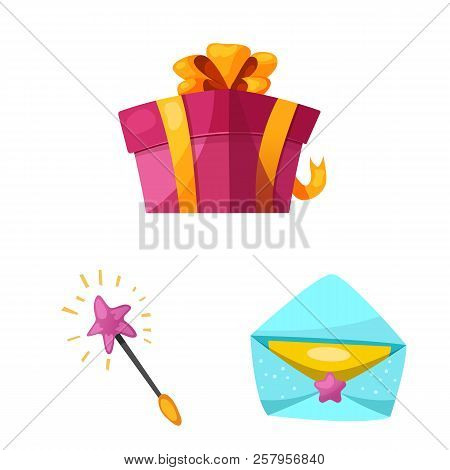 Vector Design Of Party And Birthday Logo. Set Of Party And Celebration Stock Symbol For Web.