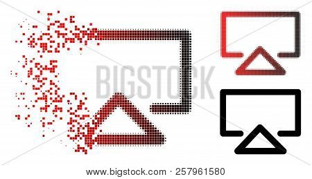 Data Entry Icon In Sparkle, Dotted Halftone And Undamaged Solid Variants. Cells Are Combined Into Ve