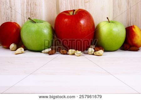 Beautifully Laid Out Fresh Summer Fruits On A Background Of Cutting Boards
