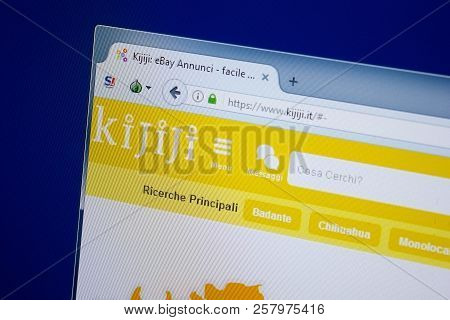 Ryazan, Russia - September 09, 2018: Homepage Of Kijiji Website On The Display Of Pc, Url - Kijiji.i
