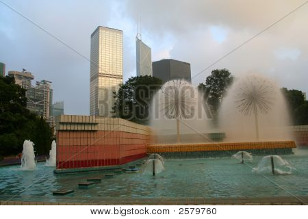 Szökőkutak a Hong Kong Park