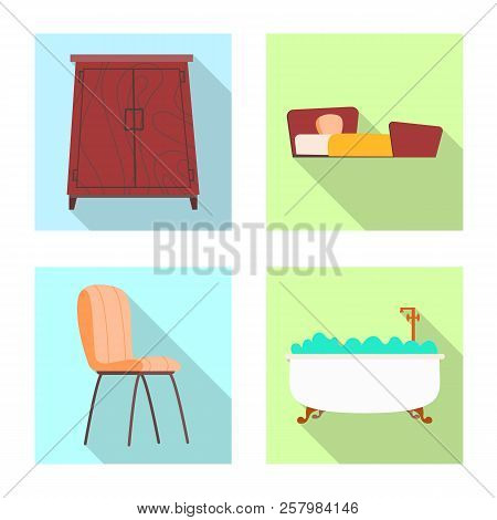 Isolated Object Of Furniture And Apartment Icon. Set Of Furniture And Home Stock Vector Illustration