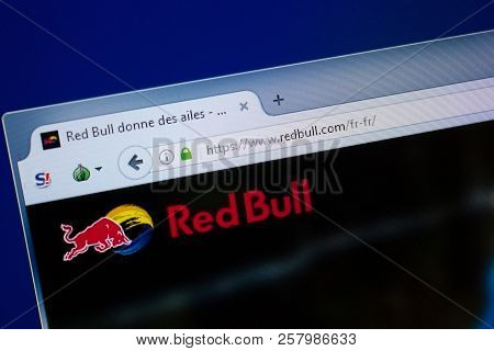 Ryazan, Russia - September 09, 2018: Homepage Of Red Bull Website On The Display Of Pc, Url - Redbul
