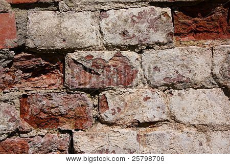 Bohatá textura od starých hradeb v Peterhof, Rusko