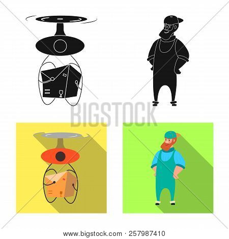 Vector Illustration Of Goods And Cargo Symbol. Set Of Goods And Warehouse Stock Symbol For Web.