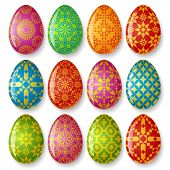 Set of easter eggs