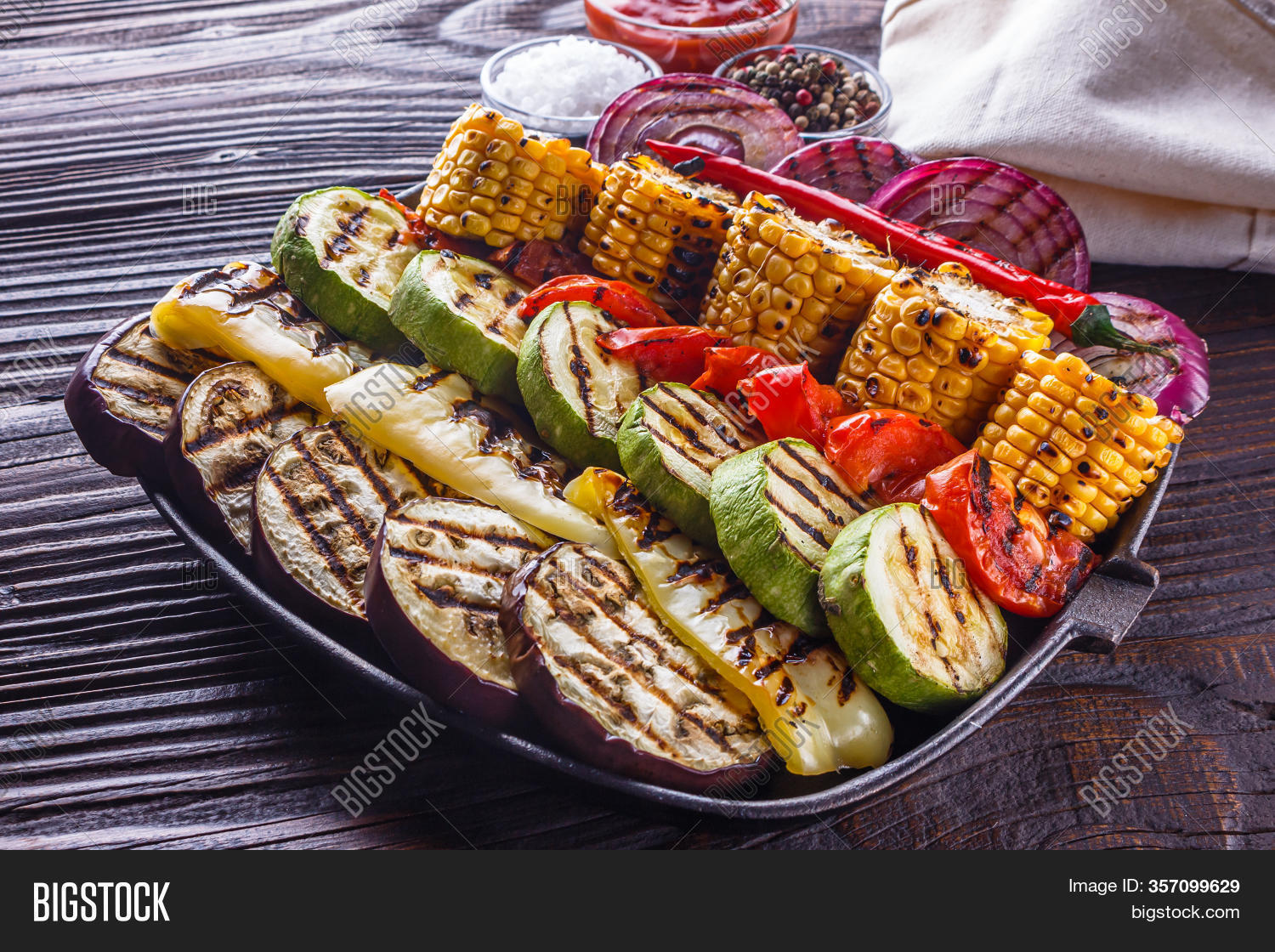 grilled vegetables cast iron skillet