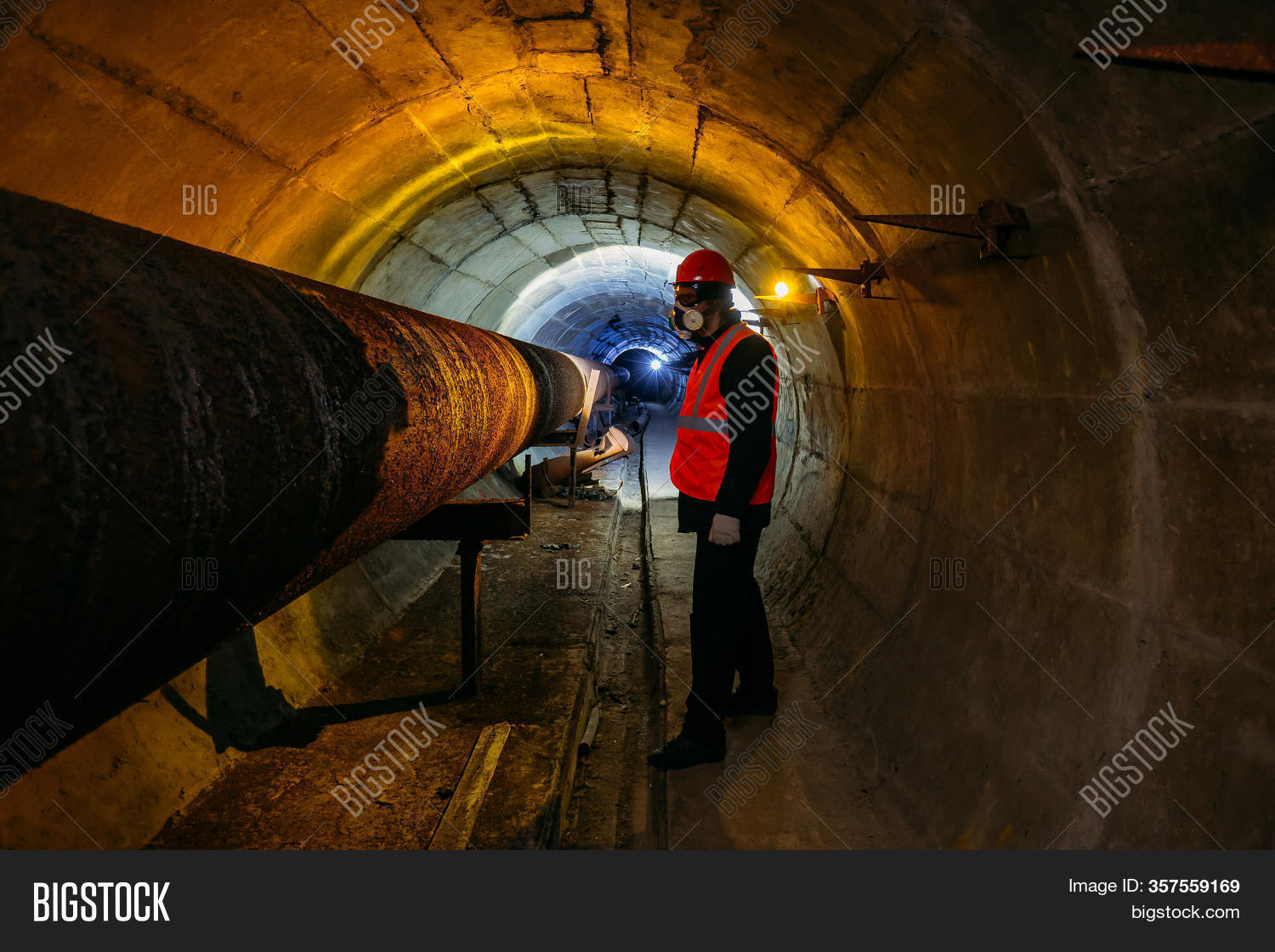 Tunnel Worker Examines Image & Photo (Free Trial) Bigstock
