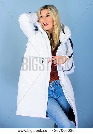 Girl Wear White Jacket. Not Every Jacket Is Ideal For Every Climate. Jacket Has Extra Insulation And
