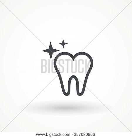Tooth Healthy Icon, Editable Strok Clean Tooth, Dentistry Symbol, Care, Dentist Icon, Medical Sign, 