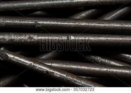 Lots Of Old Rusty Nails, Background And Texture Of Rusty Nails.rusty Nails As Background