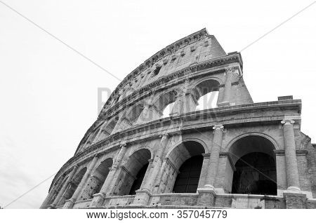 Coliseum Is An Amphiteatre. Dangerous Infection Of Coronavirus Covid-2019. Colosseum Or Coliseum. An