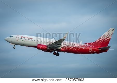 October 29, 2019, Moscow, Russia. Plane 
Boeing 737-800 Rossiya - Russian Airlines At Sheremetyevo A