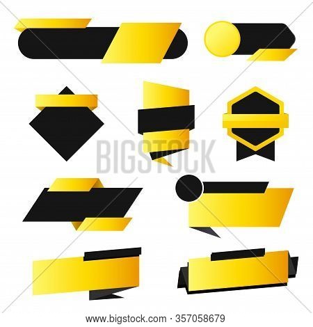 Advertising Banners. Discount Stickers. Yellow Black Color