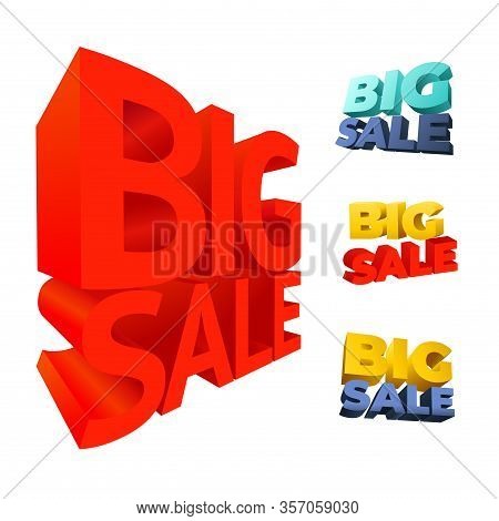 Big Sale. Sale Tags.big Letters Big Sale.