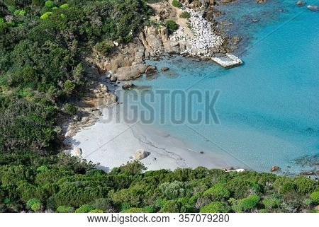 View Of The Porto Giunco Beach In Villasimius