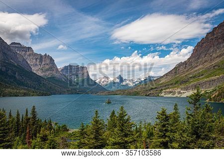St. Mary Lake Along Going-to-the-sun Road.